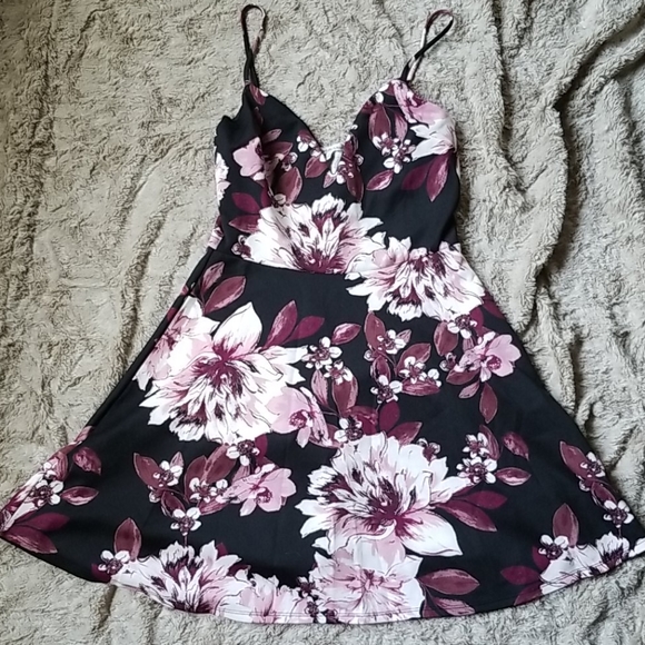 Floral Silk Dress - Picture 2 of 5